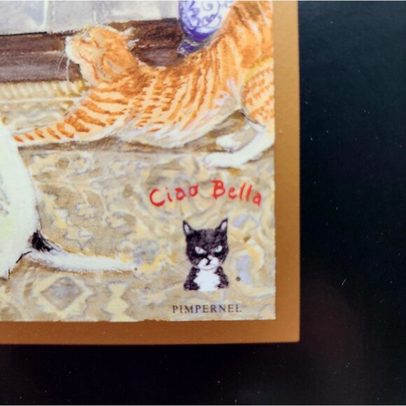 Set Of 4 Pimpernel Placemats Dog and Cat at Christmas Door Ciao Bella Studios - Picture 8 of 16